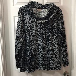 White Stag Leopard Print Sweater 3X